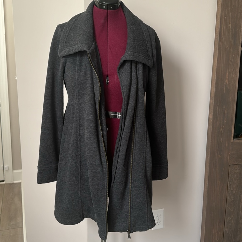 prAna Mila coat asymmetrical Zip up pockets fleece lined - Picture 6 of 12